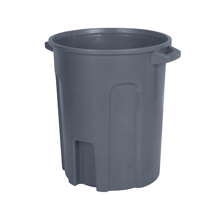 Toter 55 gal Round Institutional Plastic Can, Dark Gray Granite RND55-B0149